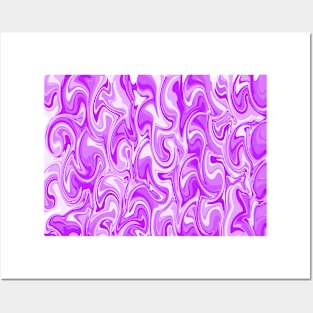 Marble Swirl Texture - Purple Tones Posters and Art